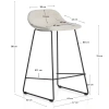 Béžová látková barová židle Kave Home Zahara 76 cm II.