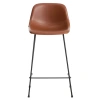 Koňakově hnědá koženková barová židle Kave Home Zahara 65 cm III.