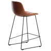 Koňakově hnědá koženková barová židle Kave Home Zahara 65 cm III.