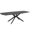 Černý zahradní rozkládací stůl Bizzotto Janika s keramickou deskou 160/240 x 90 cm
