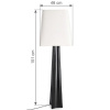 Černo - bílá stojací lampa Bizzotto Tripura 151 cm