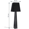 Černá stojací lampa Bizzotto Tripura 151 cm