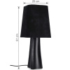 Černá stolní lampa Bizzotto Tripura 61 cm