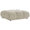 Béžová bouclé podnožka Alya 122 x 82 cm