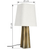 Zlato - bílá stolní lampa Bizzotto Tripura 61 cm