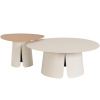 Krémový set dvou zahradních stolků Bizzotto Hayden 60/90 cm