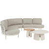Krémový set dvou zahradních stolků Bizzotto Hayden 60/90 cm