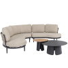 Tmavě šedý set dvou zahradních stolků Bizzotto Hayden 60/90 cm
