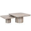 Set dvou kamenných konferenčních stolků Richmond Dulce 60 x 60 / 80 x 80 cm