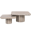 Set dvou kamenných konferenčních stolků Richmond Dulce 60 x 60 / 80 x 80 cm