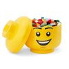 Žlutý úložný box ve tvaru hlavy LEGO® Šťastný chlapec 19 cm -fv-interier-25
