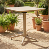 Béžový plastový skládací bistro stůl GEORGE ø 70cm -fv-interier-25