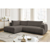 Hnědá bouclé rohová rozkládací pohovka Fuji 282 cm, levá -fv-interier-25