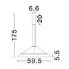 Bílé závěsné LED světlo Nova Luce Mantle 60 cm