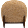 Hnědé čalouněné lounge křeslo LOOM