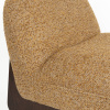 Hnědé čalouněné lounge křeslo LOOM