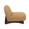 Hnědé čalouněné lounge křeslo LOOM