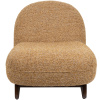 Hnědé čalouněné lounge křeslo LOOM