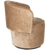 Hnědé čalouněné otočné lounge křeslo Fold