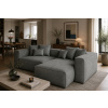 Šedá čalouněná rohová pohovka Cosmopolitan Design Aveiro 254 cm, pravá -fv-interier-25