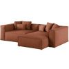Terakotově oranžová čalouněná rohová pohovka Cosmopolitan Design Aveiro 254 cm, pravá