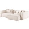 Béžová čalouněná rohová pohovka Cosmopolitan Design Aveiro 254 cm, pravá