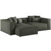 Tmavě zelená čalouněná rohová pohovka Cosmopolitan Design Aveiro 254 cm, levá