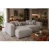 Světle šedá čalouněná rohová pohovka Cosmopolitan Design Aveiro 254 cm, levá -fv-interier-25