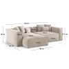 Světle šedá čalouněná rohová pohovka Cosmopolitan Design Aveiro 254 cm, levá -fv-interier-25