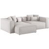 Světle šedá čalouněná rohová pohovka Cosmopolitan Design Aveiro 254 cm, levá