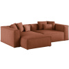 Terakotově oranžová čalouněná rohová pohovka Cosmopolitan Design Aveiro 254 cm, levá