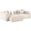 Béžová čalouněná rohová pohovka Cosmopolitan Design Aveiro 254 cm, levá