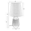 Bílá stolní lampa AYSA s černou podstavou