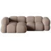 Světle hnědá čalouněná rohová pohovka Cosmopolitan Design Loretto 250 cm, levá