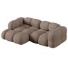 Světle hnědá čalouněná rohová pohovka Cosmopolitan Design Loretto 250 cm, levá