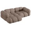 Světle hnědá čalouněná rohová pohovka Cosmopolitan Design Loretto 250 cm, levá