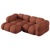 Terakotově oranžová čalouněná rohová pohovka Cosmopolitan Design Loretto 250 cm, levá
