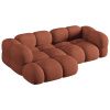 Terakotově oranžová čalouněná rohová pohovka Cosmopolitan Design Loretto 250 cm, levá