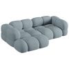 Světle modrá čalouněná rohová pohovka Cosmopolitan Design Loretto 250 cm, levá