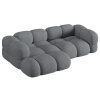 Šedá čalouněná rohová pohovka Cosmopolitan Design Loretto 250 cm, levá