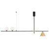 Černé kovové závěsné LED světlo Nova Luce Sway 123 cm