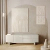 Lesklý béžový TV stolek Glam 160 x 50 cm -fv-interier-25