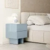 Lesklý modrý noční stolek Glam 40 x 38 cm -fv-interier-25