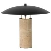 Béžovo-černá stolní lampa Angel Cerdá No. 8116