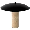Béžovo-černá stolní lampa Angel Cerdá No. 8116