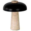 Béžovo-černá stolní lampa Angel Cerdá No. 8088