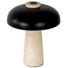 Béžovo-černá stolní lampa Angel Cerdá No. 8088