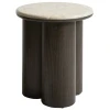 Béžový mramorový odkládací stolek Unique Furniture Piazze 45 cm