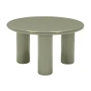 Lesklý zelený konferenční stolek Lecrel ⌀60 cm