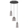 Kouřově šedé závěsné LED světlo Nova Luce Dione 35 cm